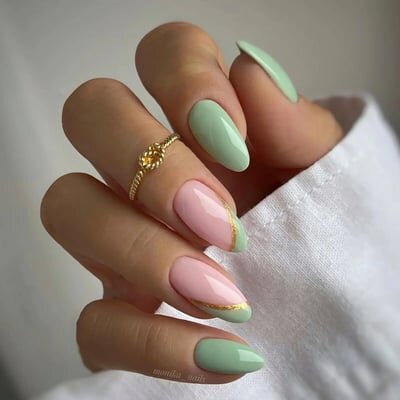 unghie matrimonio invitata verde